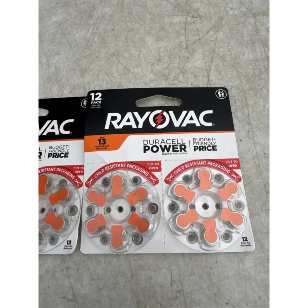 24 pk of RAYOVAC Sz13 Batteries Hearing Aid Lot Brand New